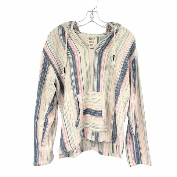 Beach By Exist Tops - Beach by Exist Striped Long Sleeve Cotton Hoodie Size Medium